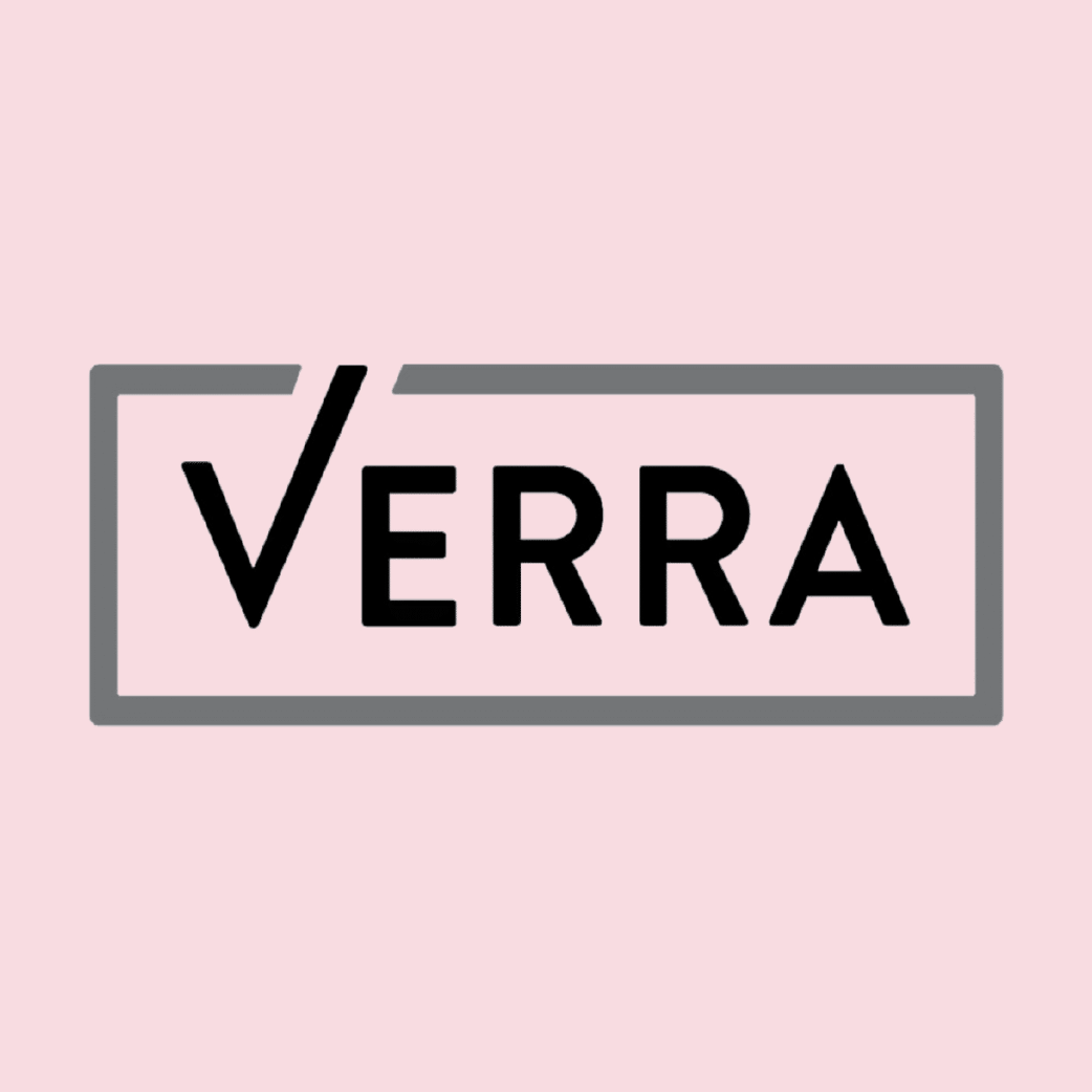 Logo for Verra a non-profit organisation that develops and manages standards for sustainable development, climate action, and responsible business practices.